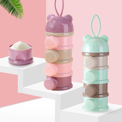 4-layer baby formula dispenser – green