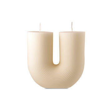 Arch sculptural soy & beeswax candle – lime basil & citrus (10.7 × 11.7 cm)